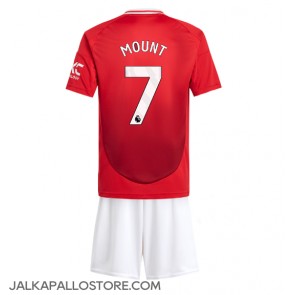 Manchester United Mason Mount #7 Kotipaita Lapsille 2024-25 Lyhythihainen (+ shortsit)